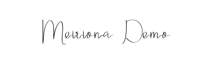 Meiriona Demo  フリーフォントのダウンロード