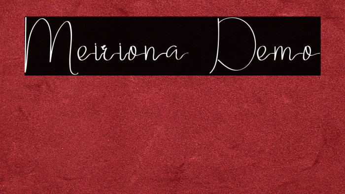 Meiriona Demo Example 1