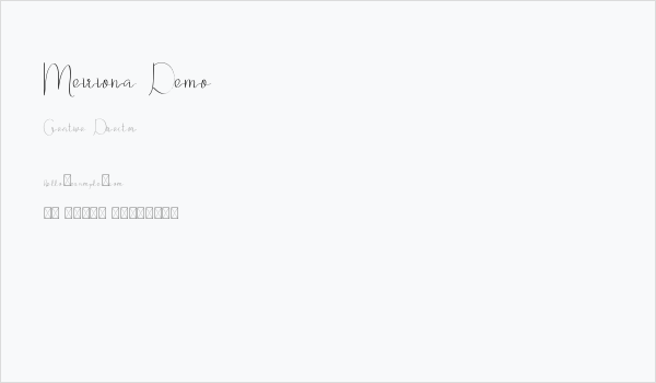 Meiriona Demo Business Card