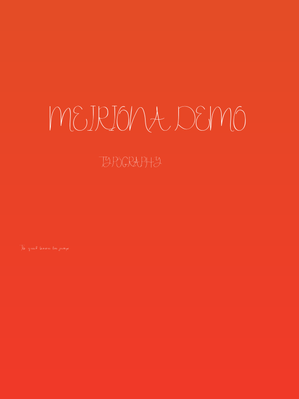Meiriona Demo Poster