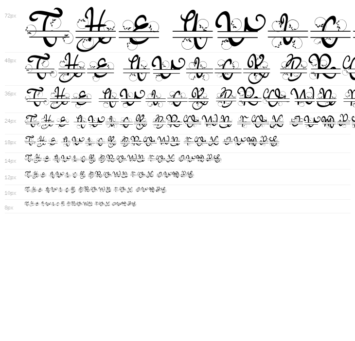 Meisha Monogram Waterfall