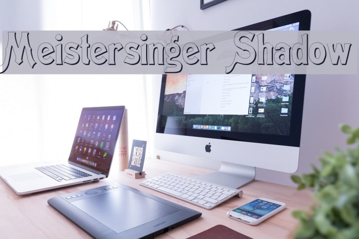 Meistersinger Shadow Font examples