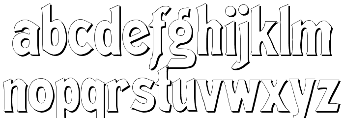 Meistersinger Shadow Font LOWERCASE