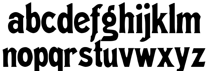 Meistersinger Font LOWERCASE