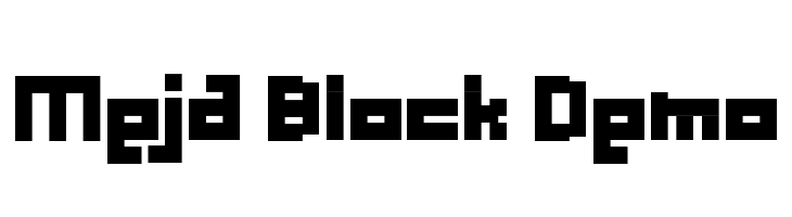 Meja Block Demo  フリーフォントのダウンロード
