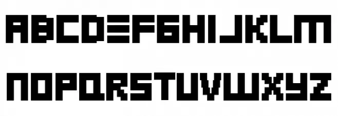 Meja Block Demo Schriftart Groß