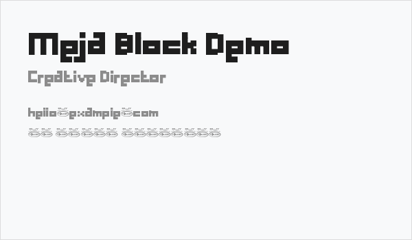 Meja Block Demo Business Card
