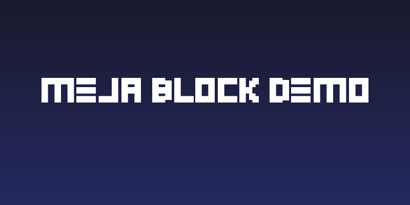 Meja Block Demo Social Header