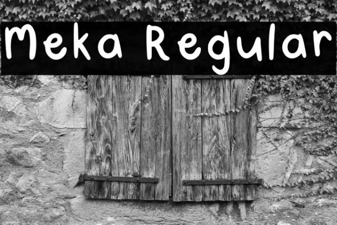Meka Regular Font examples
