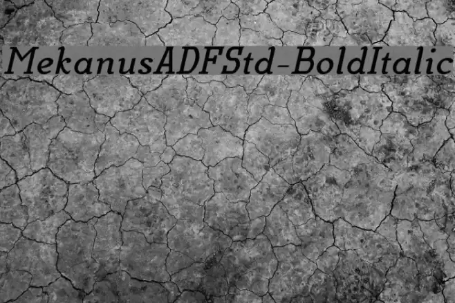 MekanusADFStd-BoldItalic Fuentes examples