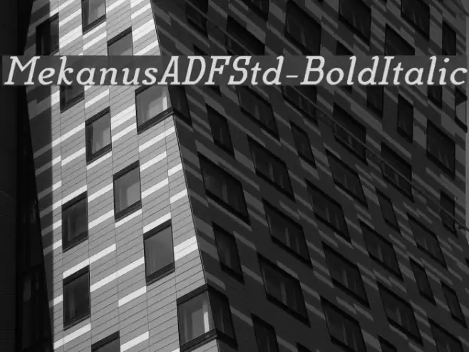 MekanusADFStd-BoldItalic Fuentes examples