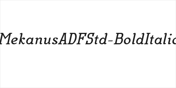 MekanusADFStd-BoldItalic Logo