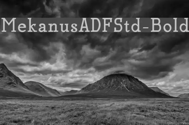 MekanusADFStd-Bold Fuentes examples