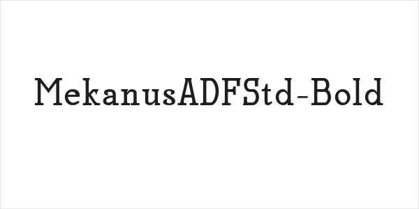 MekanusADFStd-Bold Logo