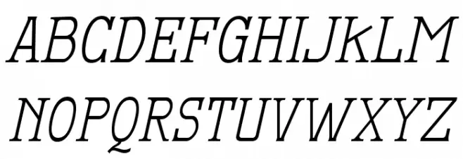 MekanusADFStd-Italic Schriftart Groß