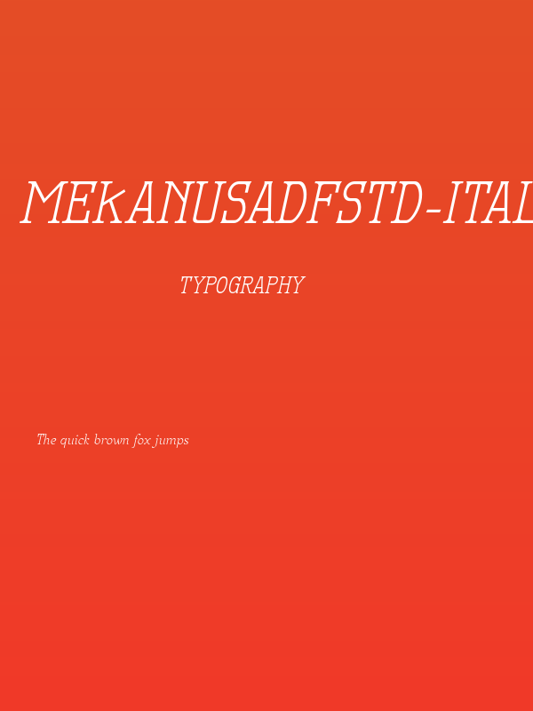 MekanusADFStd-Italic Poster