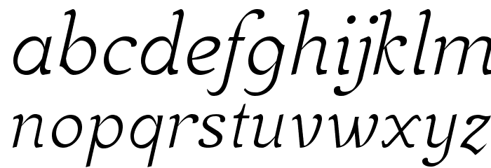 MekanusADFStd-Italic Font LOWERCASE