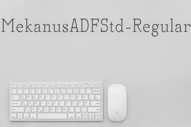 MekanusADFStd-Regular Font examples
