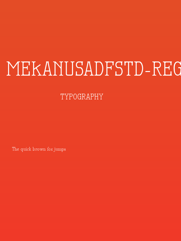 MekanusADFStd-Regular Poster