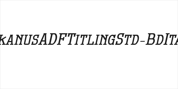 MekanusADFTitlingStd-BdItalic Logo