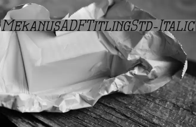 MekanusADFTitlingStd-Italic Fuentes examples