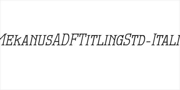 MekanusADFTitlingStd-Italic Logo