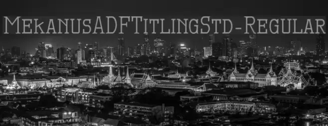 MekanusADFTitlingStd-Regular Fuentes examples