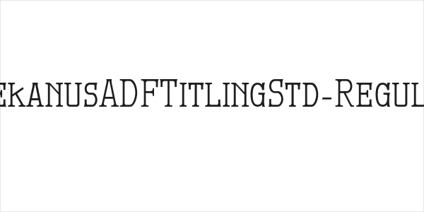 MekanusADFTitlingStd-Regular Logo
