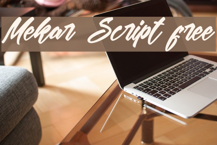 Mekar Script free Font examples
