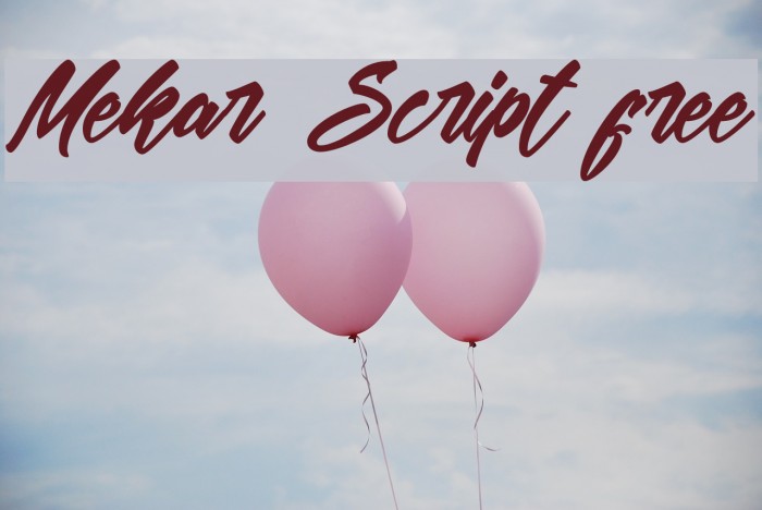 Mekar Script free Font examples