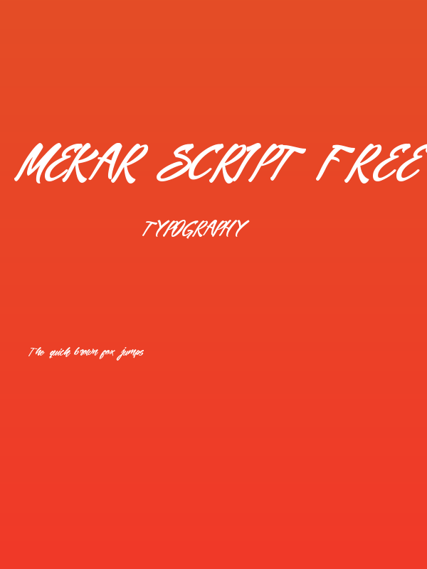 Mekar Script free Poster