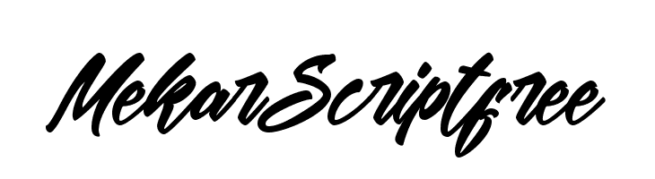 MekarScriptfree Font
