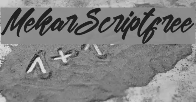 MekarScriptfree Шрифта examples