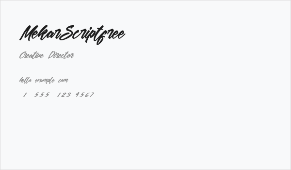 MekarScriptfree Business Card
