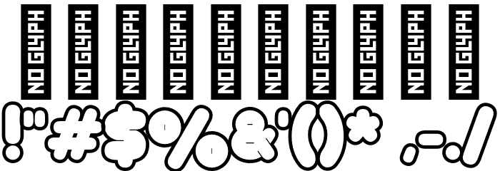 Mekko Outline Font OTHER CHARS