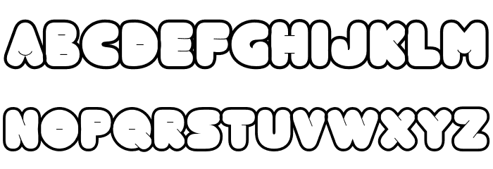 Mekko Outline Font LOWERCASE