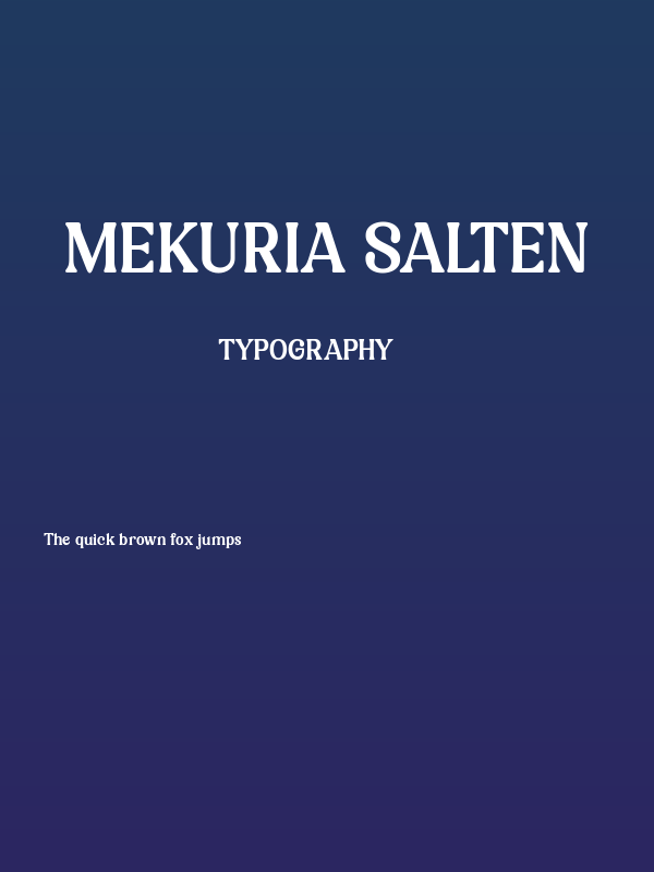 Mekuria Salten Poster