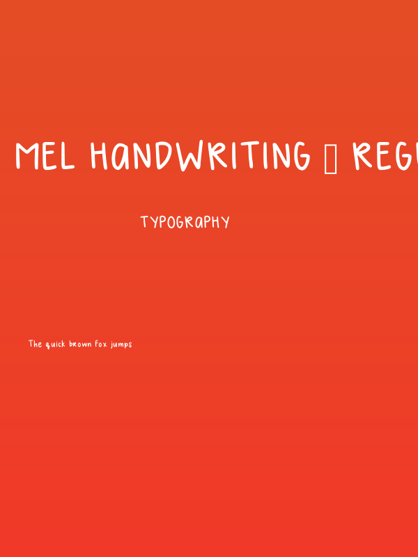 Mel Handwriting 2 Regular Poster