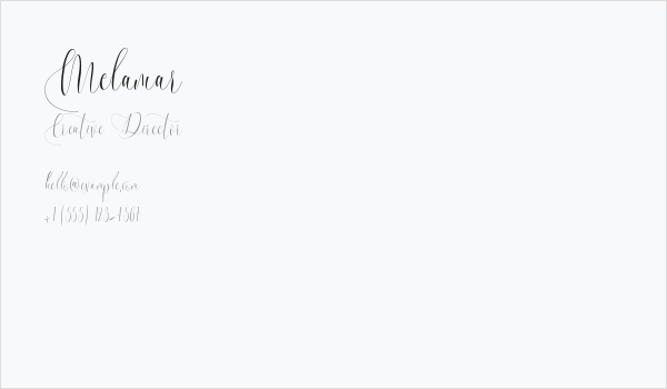 Melamar Business Card