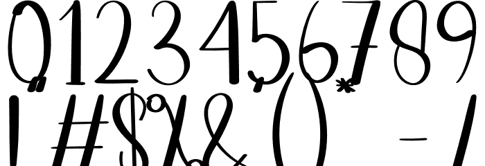 Melamine Font OTHER CHARS
