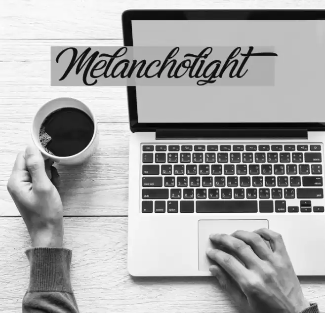 Melancholight Font examples