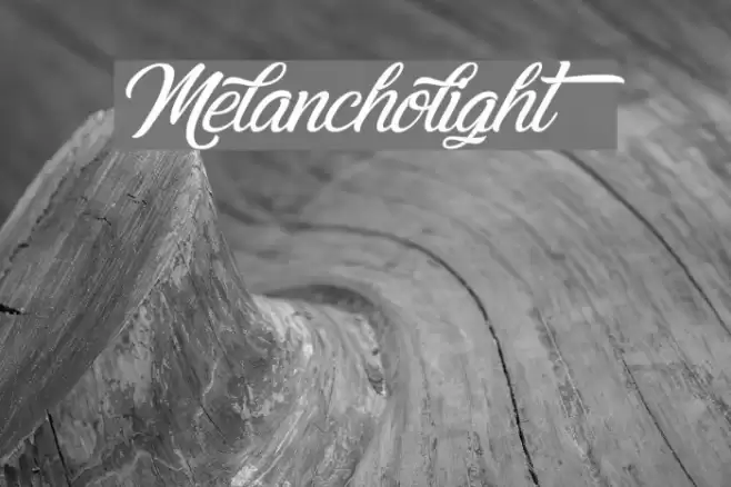 Melancholight Font examples
