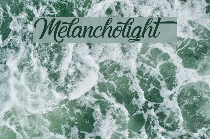 Melancholight Font examples