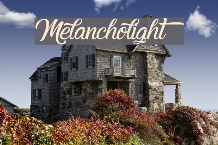 Melancholight Font examples