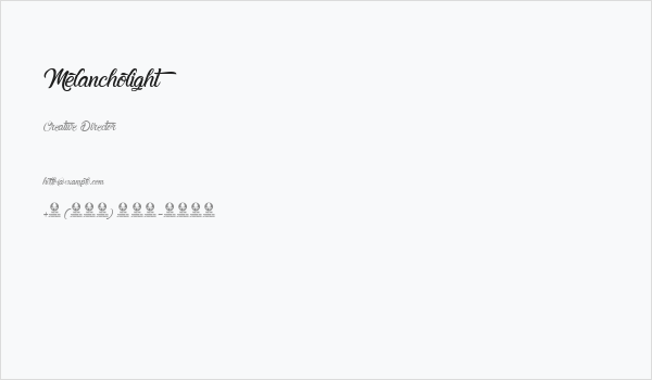 Melancholight Business Card