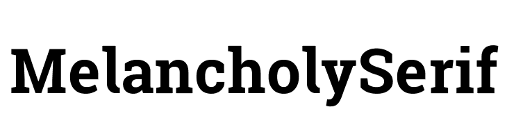 Melancholy Serif Font