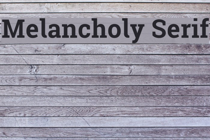Melancholy Serif Font examples