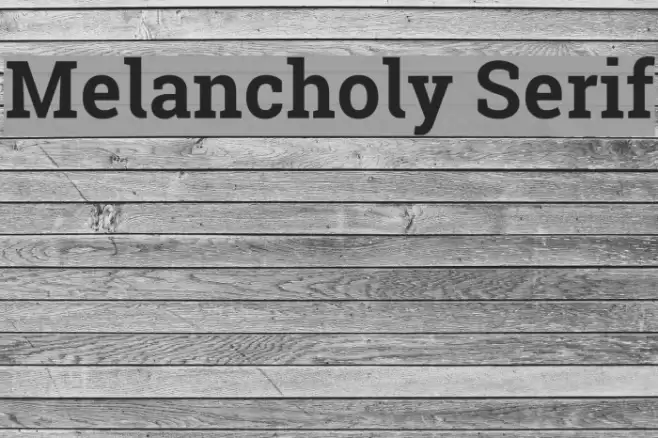 Melancholy Serif Font examples