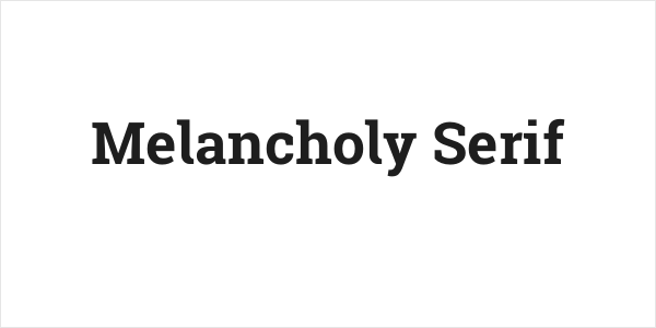 Melancholy Serif Logo