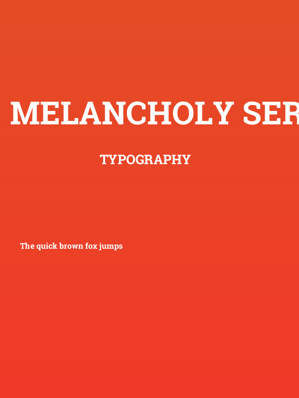 Melancholy Serif Poster